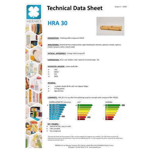 HRLINE HRA 30 Помаранчева тверда суміш без тваринного жиру